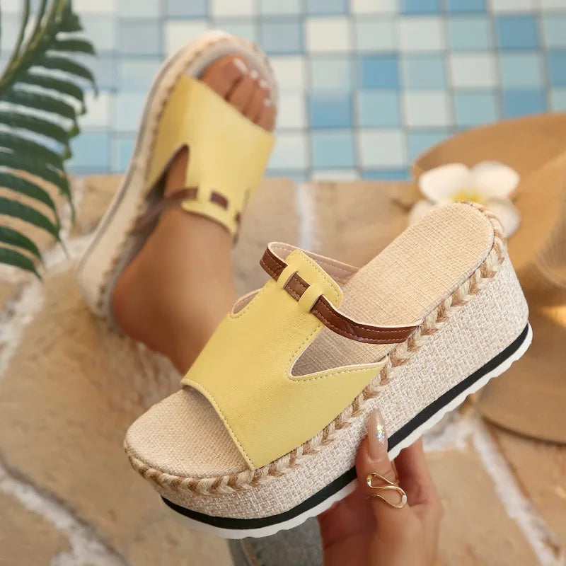 2026 Summer Women's Wedges Fashion Outdoor Sandals Ladies Platform Zpaxo