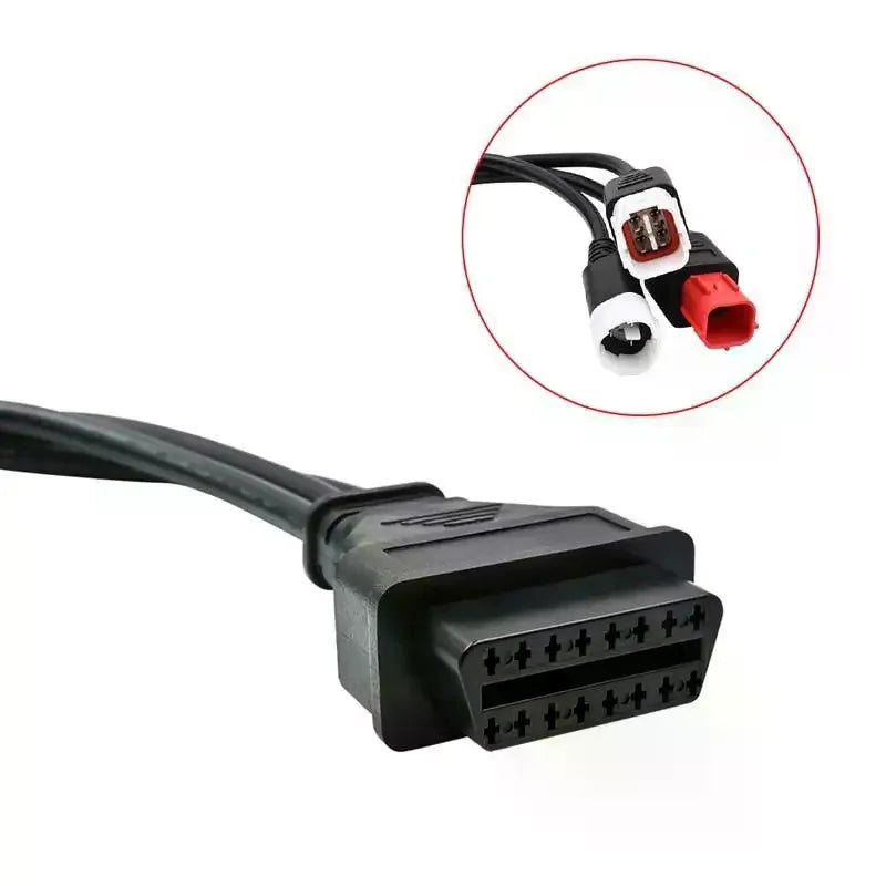 3-in-1 Motorcycle OBD2 Diagnostic Adapter Cable 3/4/6 to 16 Pin