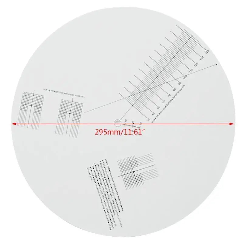 652F Mat LP Vinyl Calibration Plate Pickup Ruler Phono Turntable Zpaxo