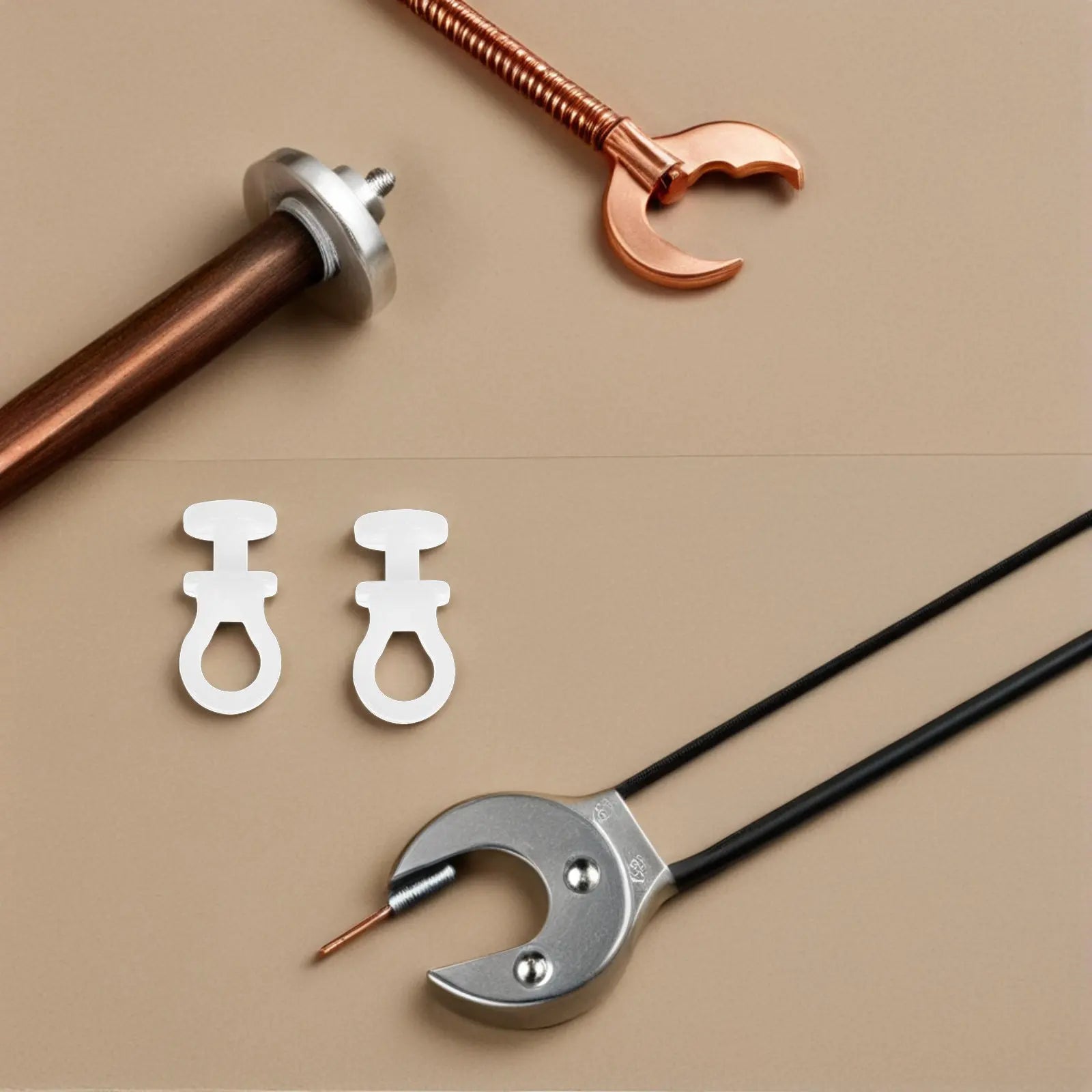 Curtain Track Hooks White Plastic Smooth Glide Sliders Shower Drapes