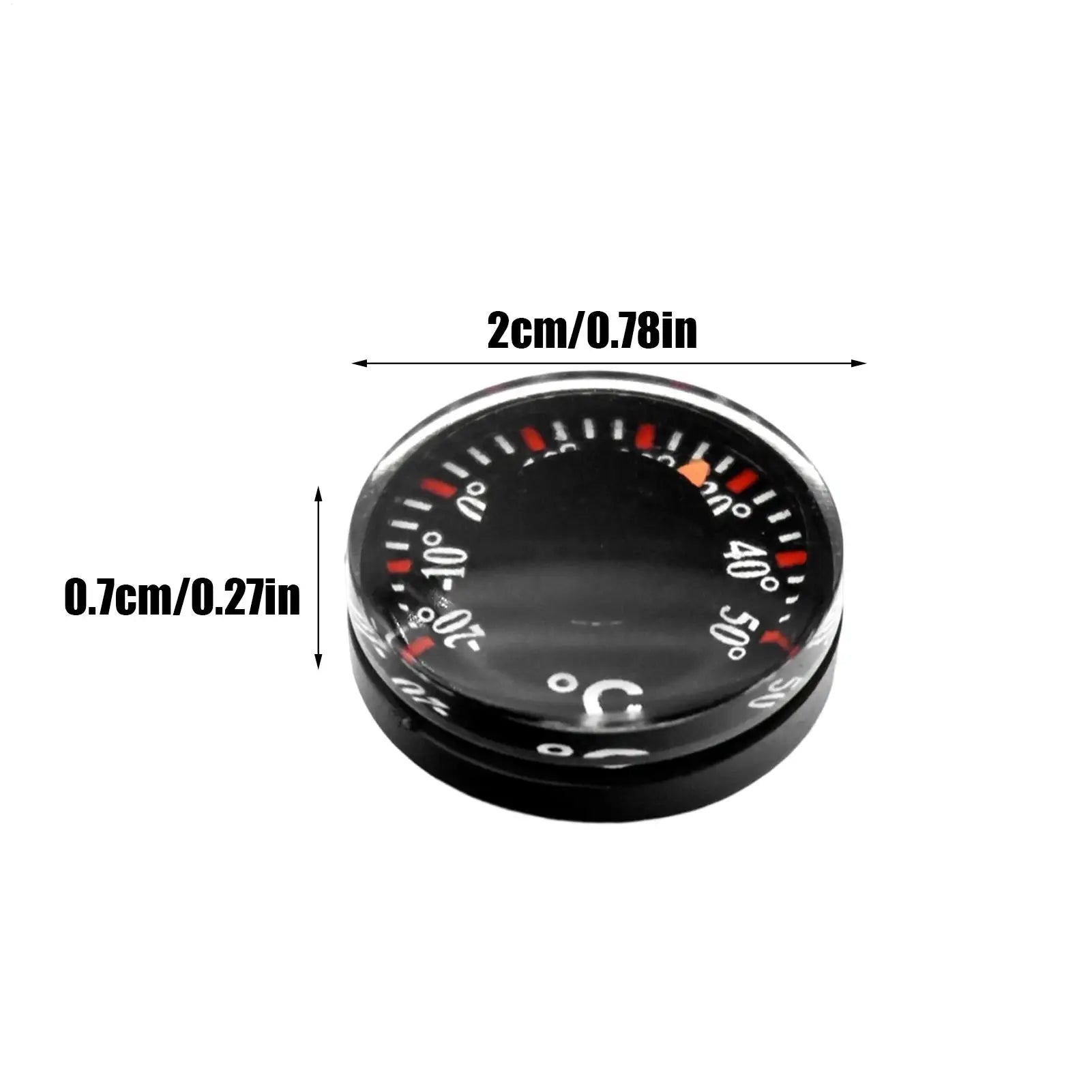 1-Piece Mini Car Thermometer Battery-free Dashboard Thermometer, Easy Stick Mount, No Battery Required, Compact Car Interior Zpaxo