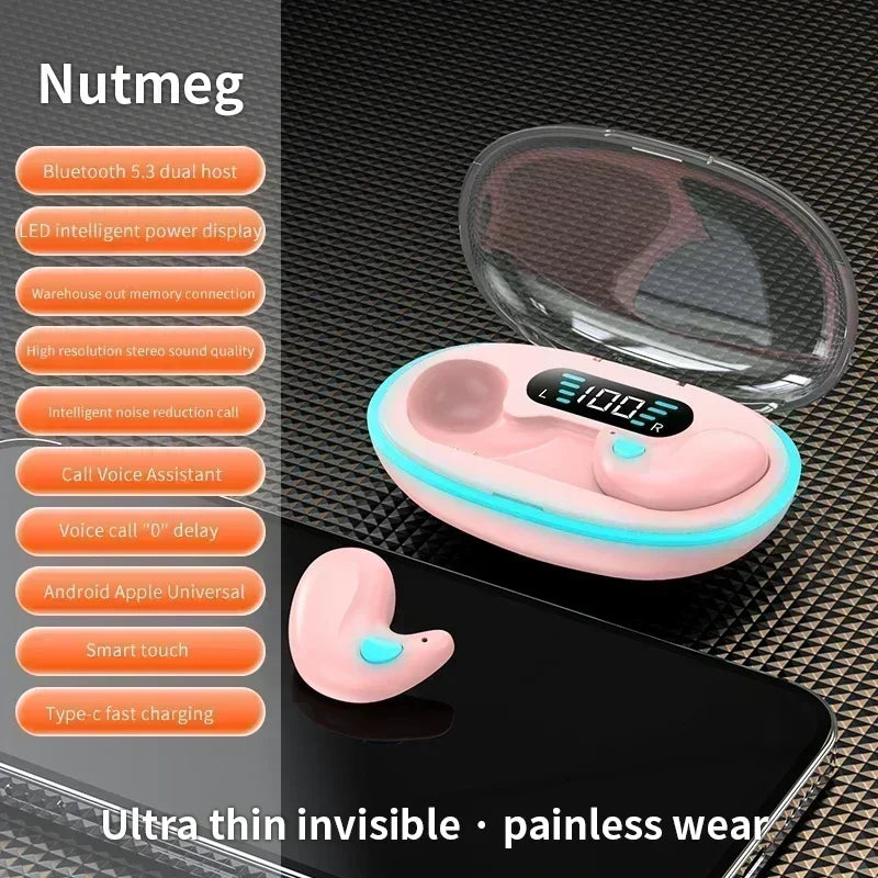 2026New X55 Wireless Earphones Headphones Noise Reduction Sport Game Zpaxo Pink