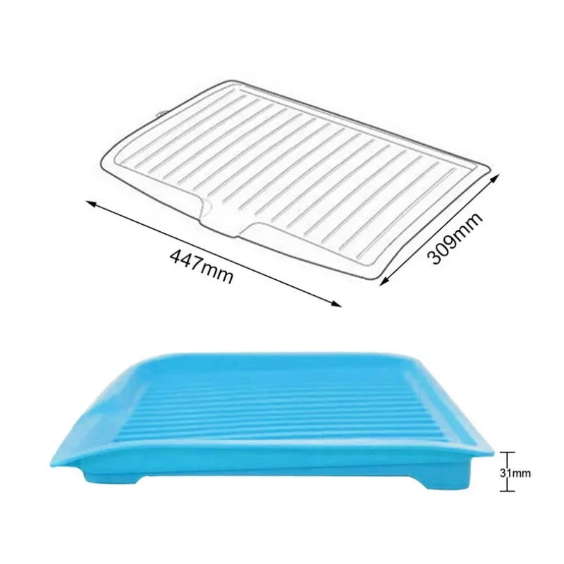 Large Kitchen Dish Drying Rack & Drain Tray – BPA-Free, 4 Colors Dish Drying Rack Zpaxo