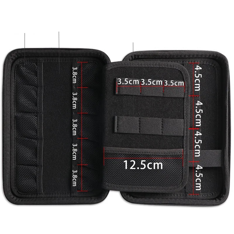 Hard Carry USB Flash Drive Case, Thumb Drive, Memory Card SD SDXC SDHC Card Holder Organizer, Electronic Accessories Storage Bag Zpaxo black