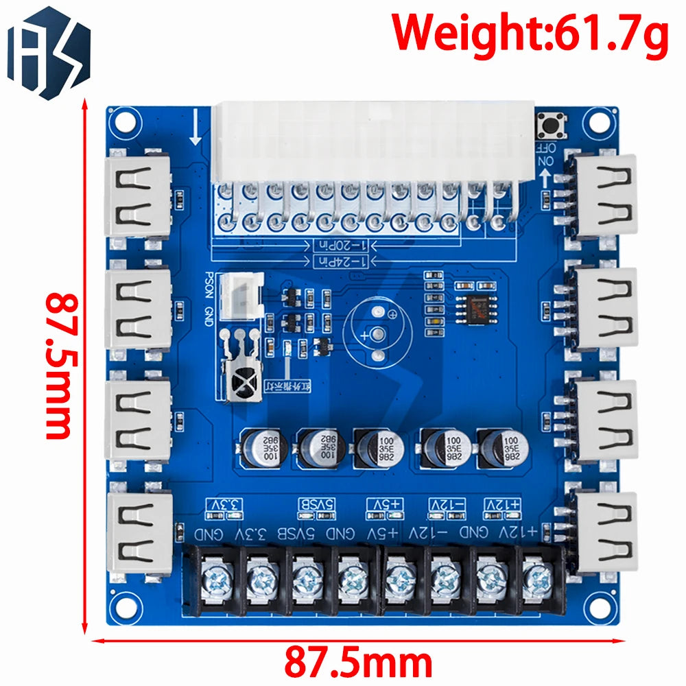 XH-M229 HU-M28W 24Pin Desktop Chassis Power ATX Transfer Adapter Zpaxo