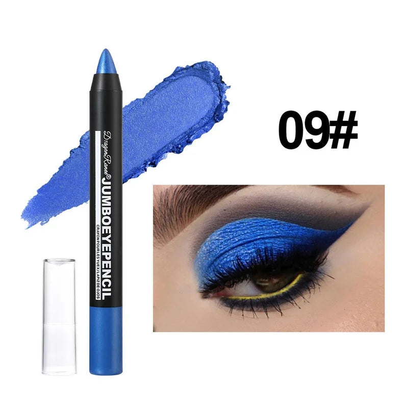 12 Colors Long-lasting Eyeshadow Pencil Waterproof Pigment Blue Zpaxo 09