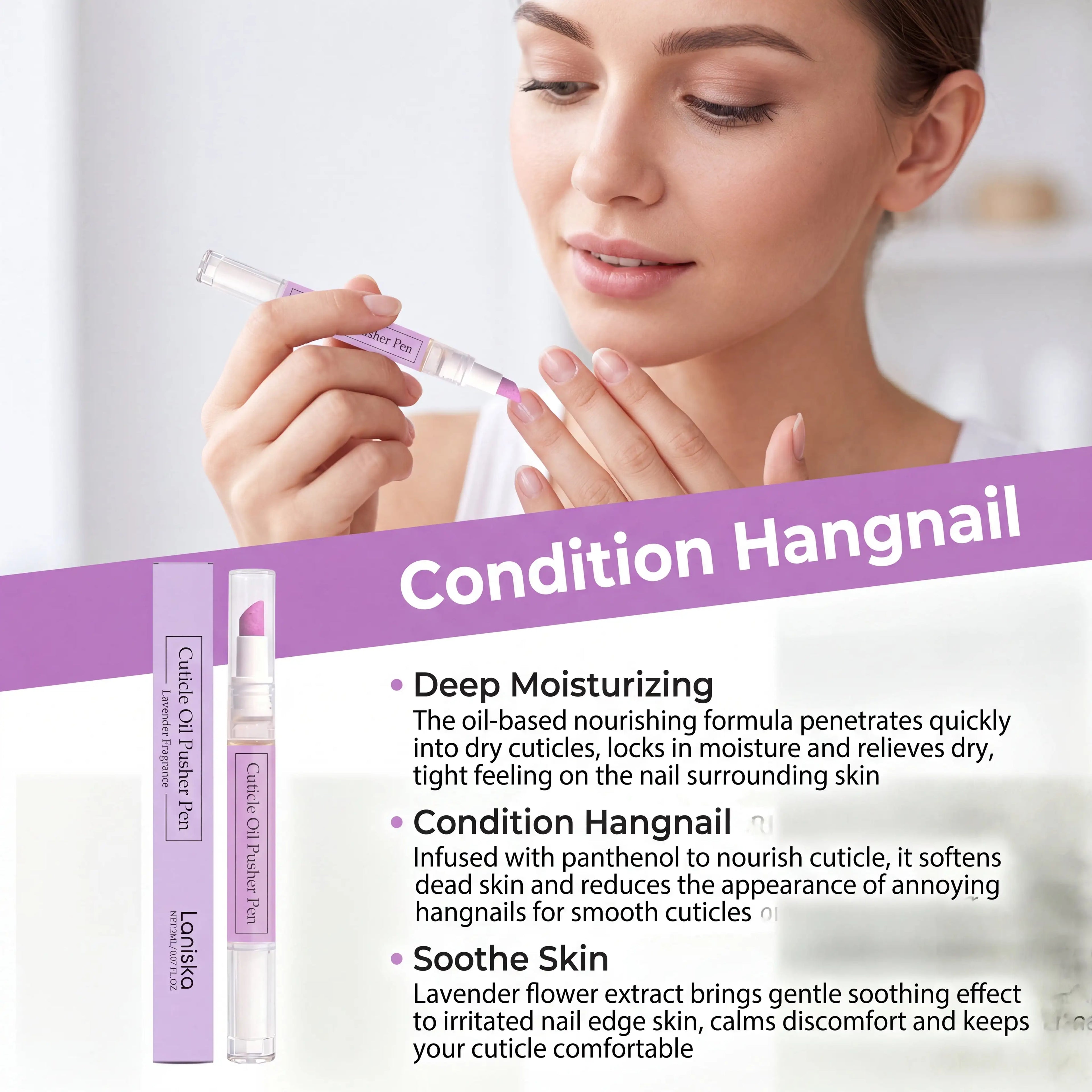 1/2/3/4/5/8/10 Pcs Oil Based Moisturizer Lavender Scented Cuticle Oil Pen Deep Hydration Lock Moisturizing Nail Care Tool 2ml Zpaxo