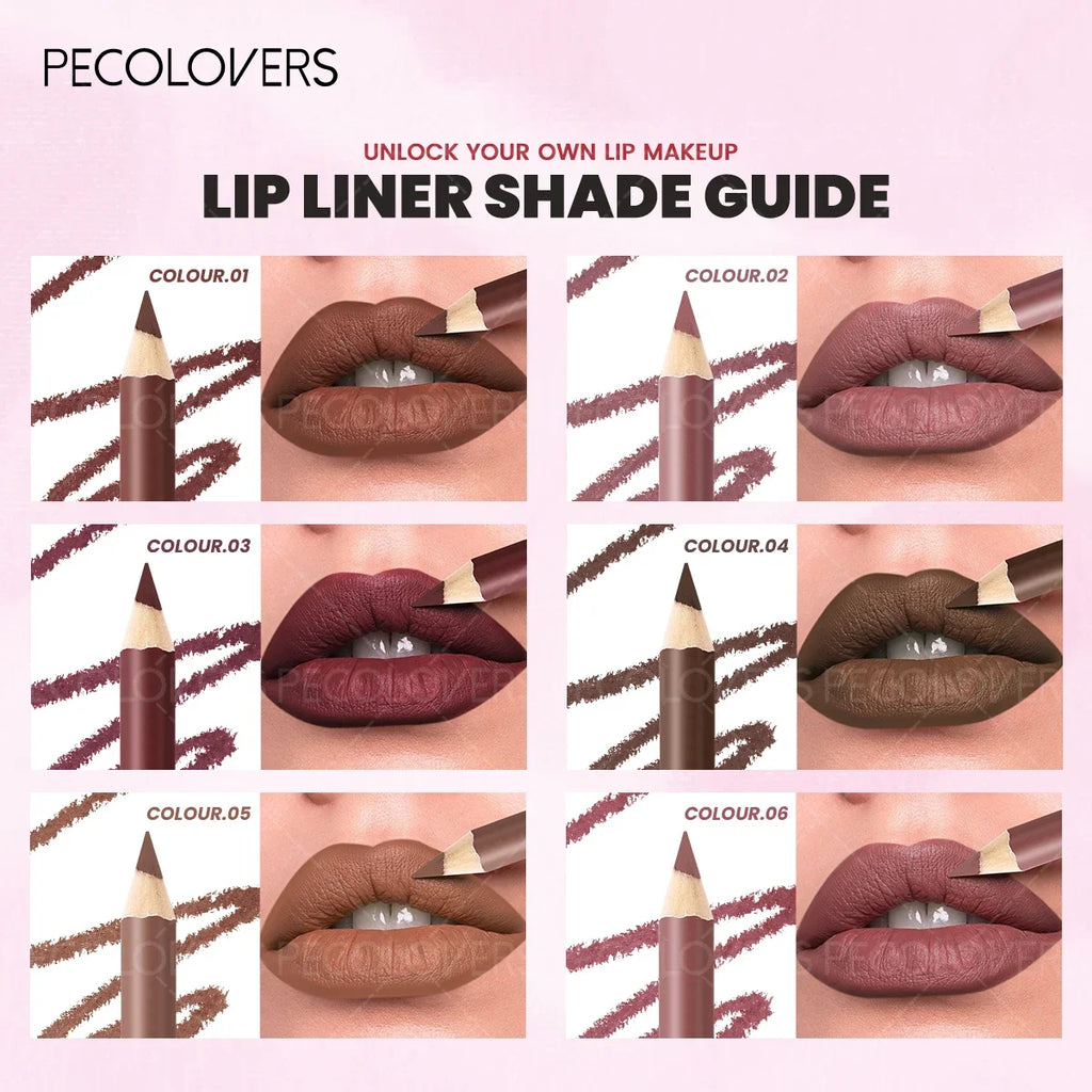1PC Matte Lip Liner - Pencil Formula, Nude Pink/Brown/Red, Smooth Effect, Three-dimensional Lip, Beginner-friendly Zpaxo