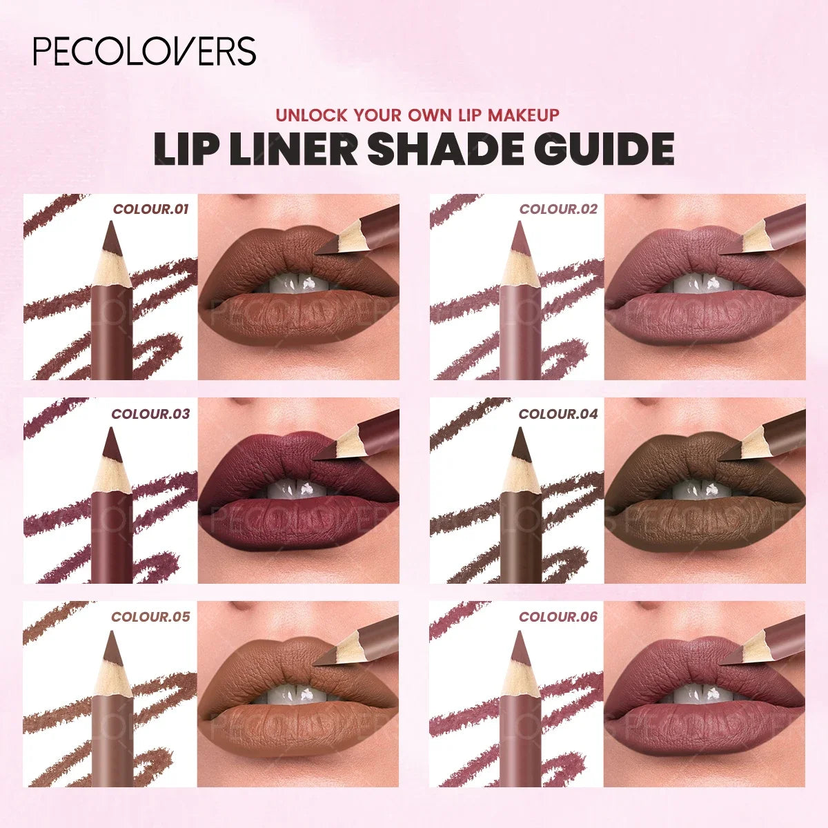 1PC Waterproof Matte Nude Lip Liner - High Pigmentation Long-Lasting , Wax-Based Natural Nude，Suitable for All Light Beige Types Zpaxo