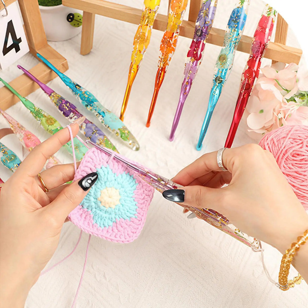 Ergonomic Crochet Hooks 9 Crocheting Supplies Knitting Yarn Hook