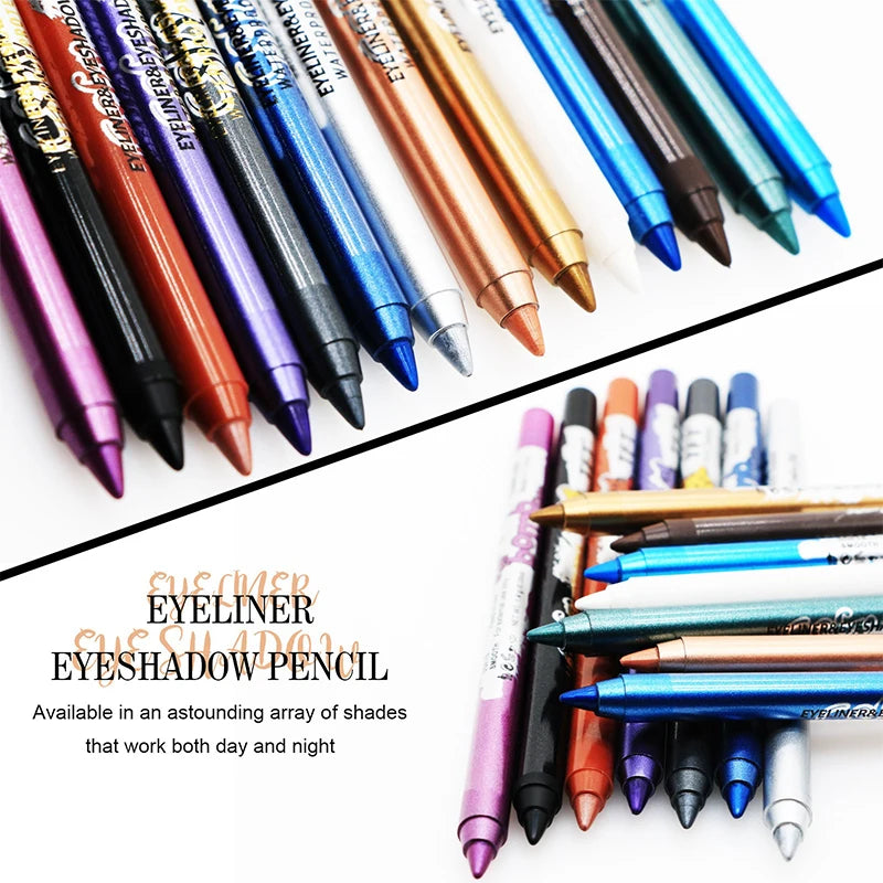 20 Colors Smooth Eyeliner Pencil Long-Lasting Waterproof Pearlescent Matte Eyeshadow Pencil High Pigment Eye Liner Pen Makeup Zpaxo