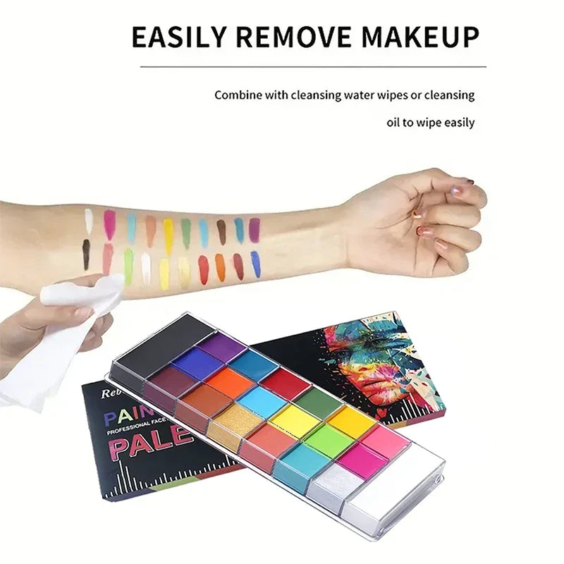 Face Body Oil Paint Painting 20 Colors Non-toxic Kids Flash Tattoo Zpaxo