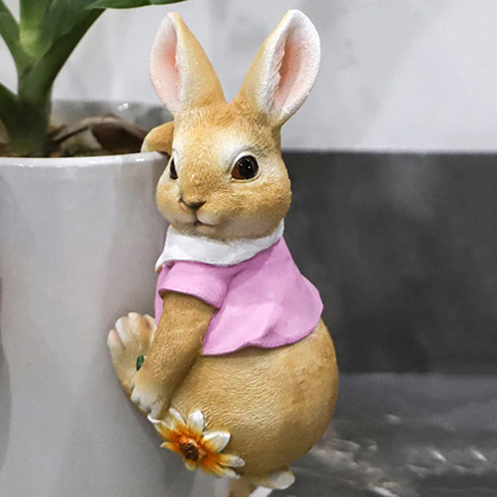 Cute Rabbit Creative Sculpture Garden Supplies Resin Landscape Crafts