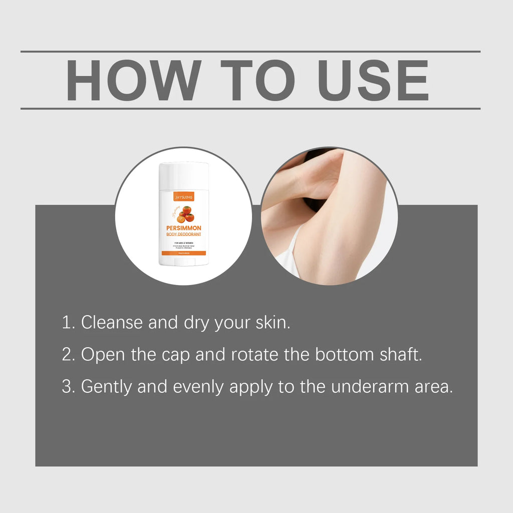 Persimmon Scent Deodorant Stick – Unisex Antiperspirant 75g Deodorant Stick Zpaxo