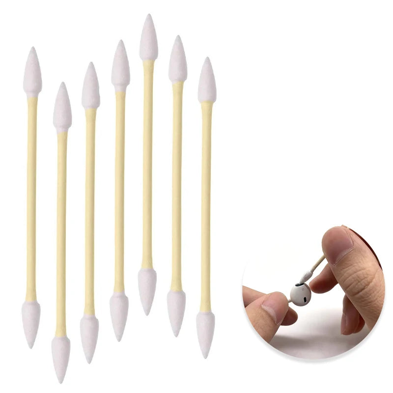 Pointed Tip Cotton Swabs Precision Pet Bamboo Sticks Double Outdoor