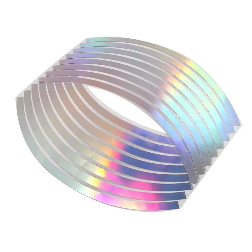 Sticker Laser 10 12 14 18 Inches PVC Reflective Rim Stripe Wheel Tape Zpaxo