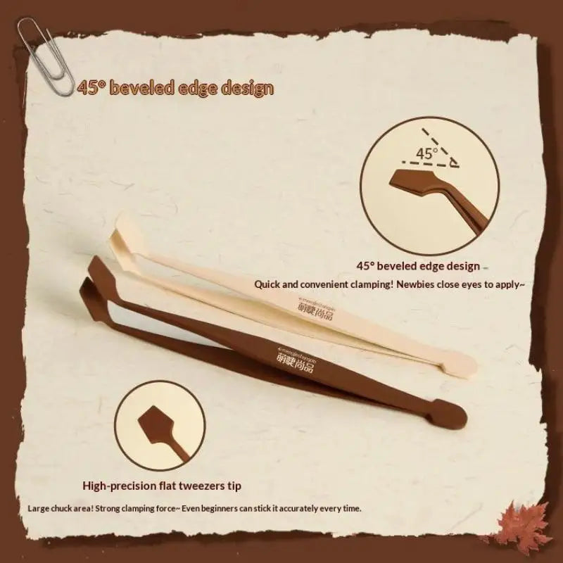 Curved Stainless Steel Eyelash Tweezers – Anti-Stick Lash Tool
