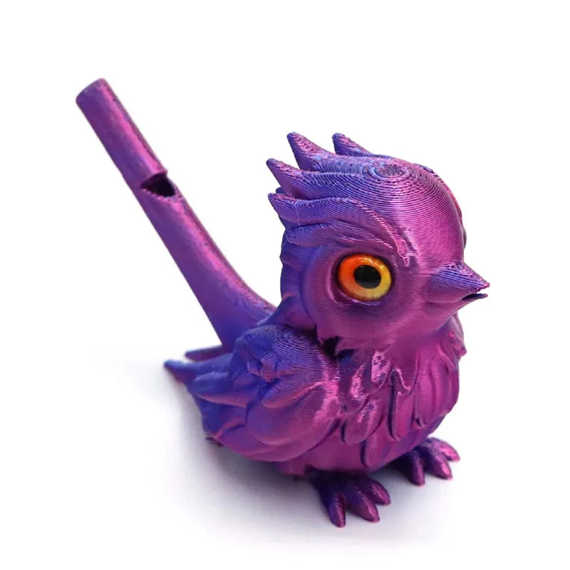 3D Print Water Bird Whistle for Infant Children Toys Bird's Call Add Water To Whistle Home Decoration Tradition Ceramic Ornament Zpaxo bluepurple