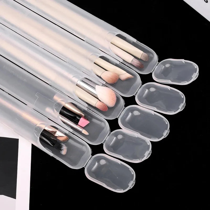Portable Transparent Makeup Brush Storage Box Kitchen Eye Pencil Travel Accessory with Cover Organizer Case Beauty Tool Zpaxo