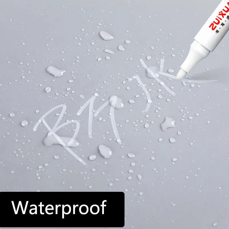 5Pcs White Marker Pens Set Waterproof Permanent DIY Graffiti Pens For Tire Painting Notebook Tyre Tread Oily Environmental Pen Zpaxo