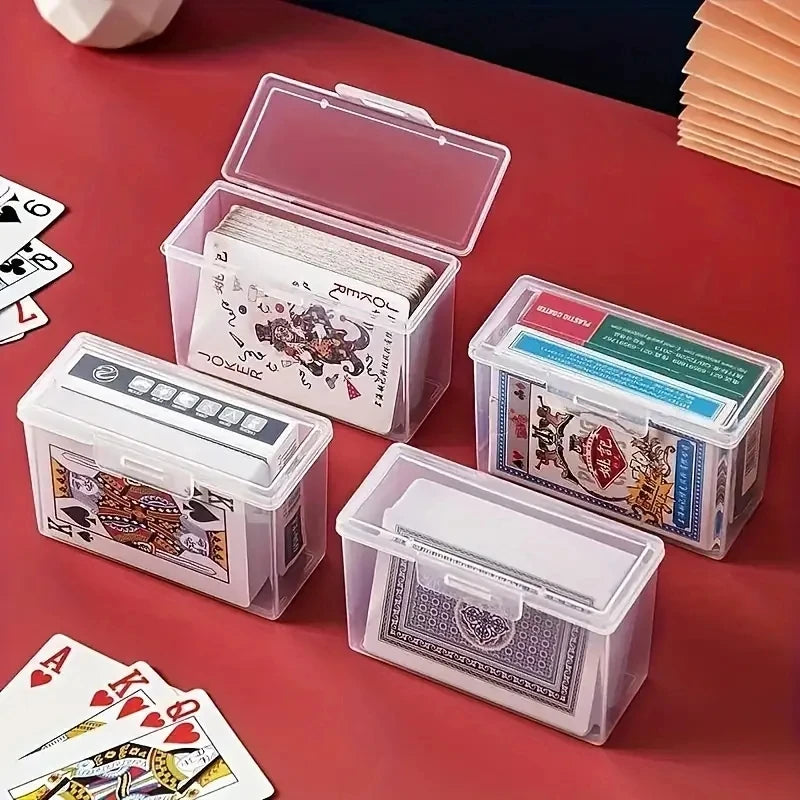 1 Playing Card Box Clear Deck Case Two Poker Images Can Be Placed NO
