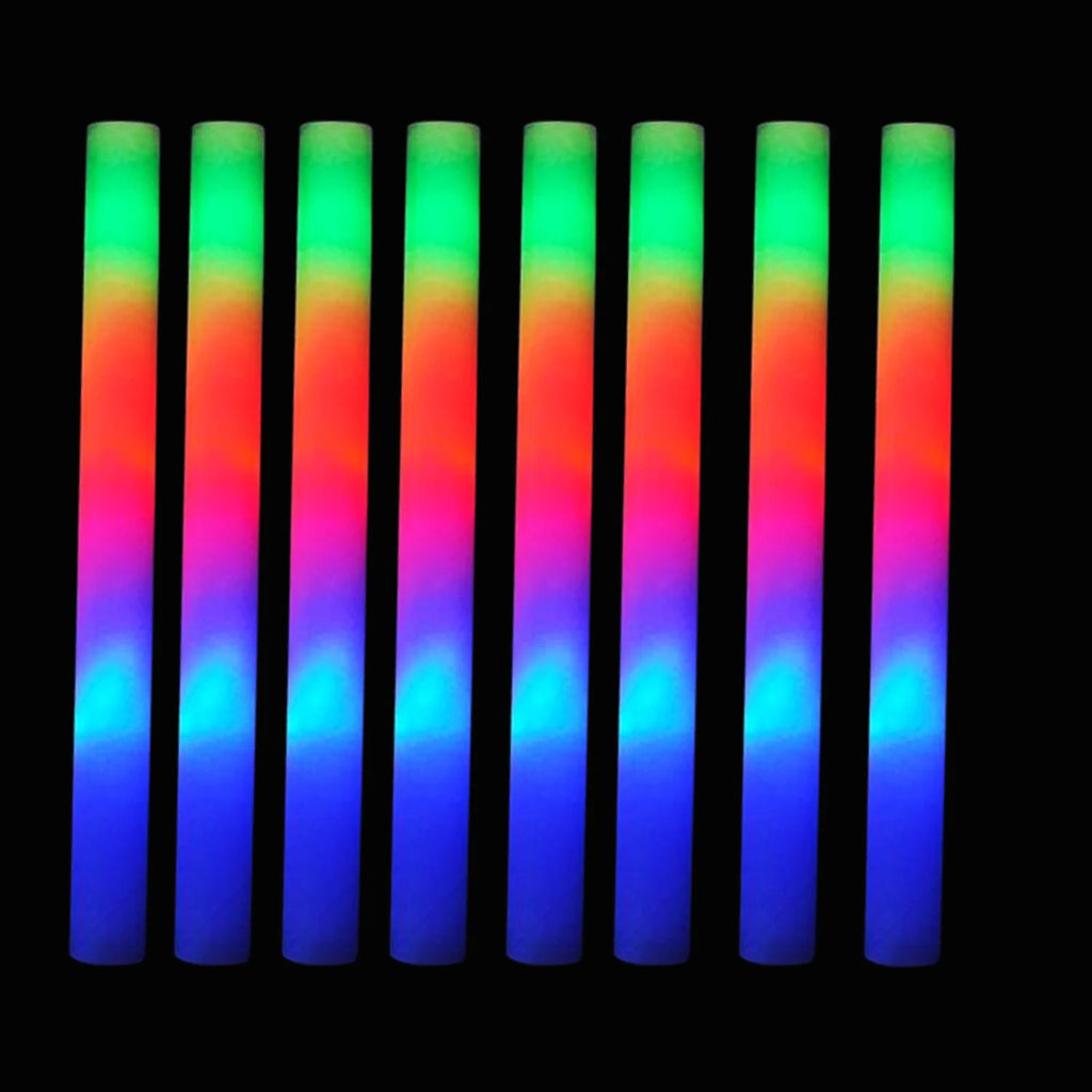 Customizable LED Glow Sticks Multicolor Foam Personalized Wedding