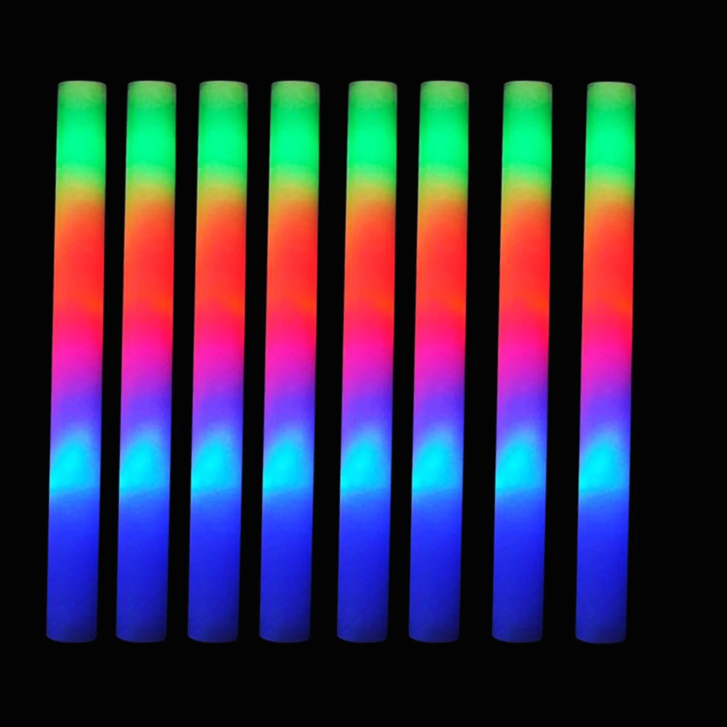 Customizable LED Glow Sticks Multicolor Foam Personalized Wedding