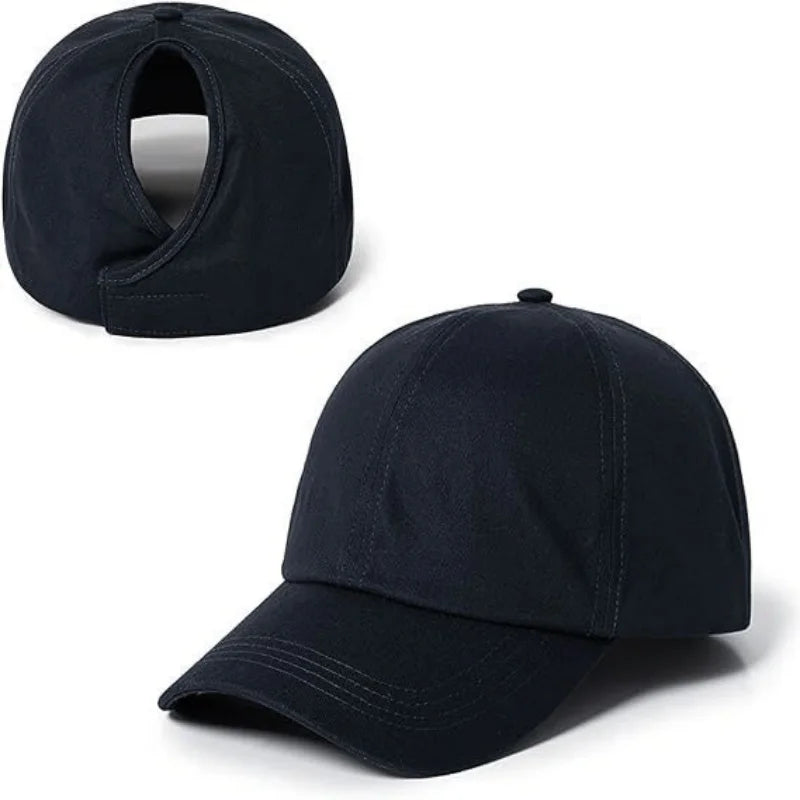Winter Ponytail Baseball Cap – Fleece Lined, Unisex Outdoor Hat