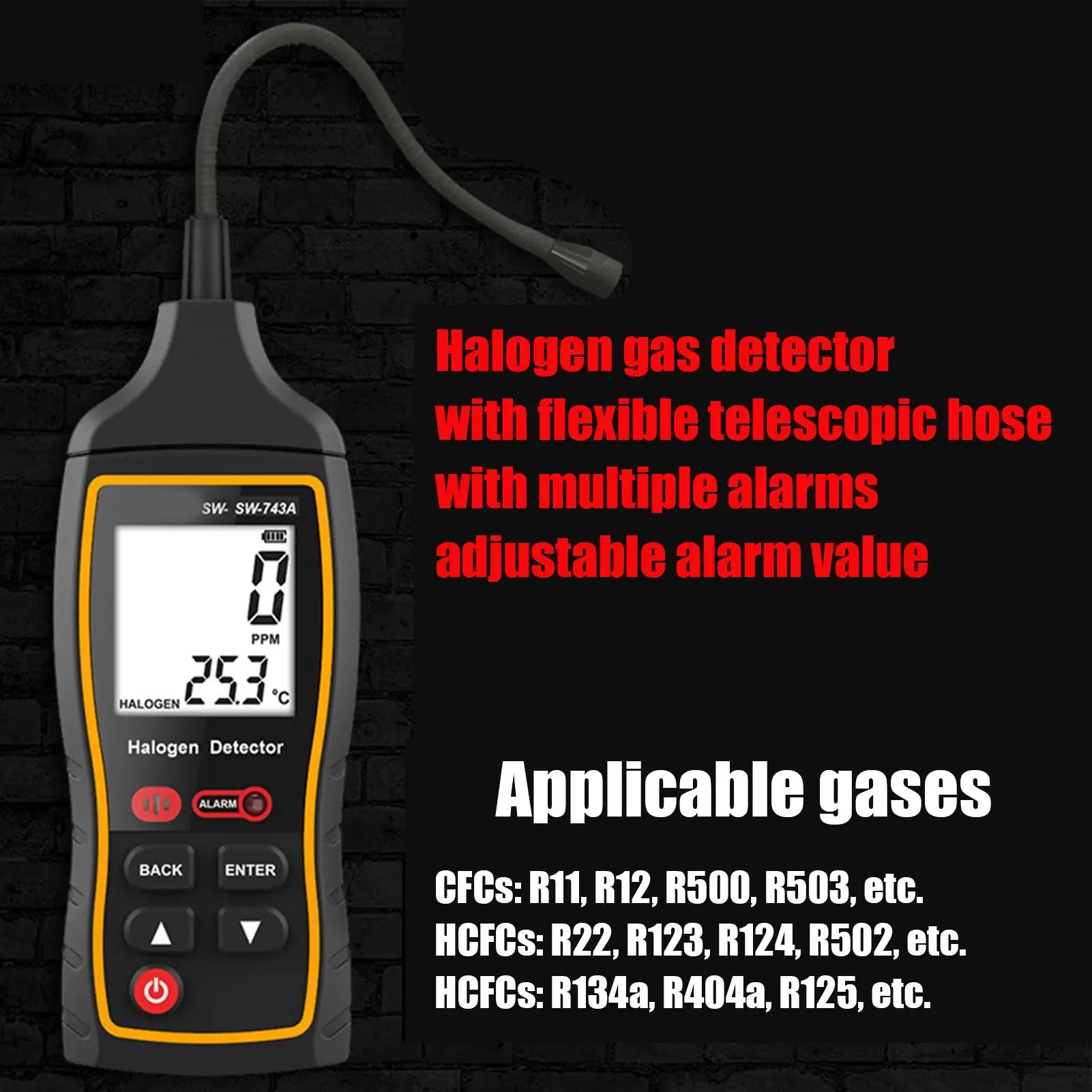 Halogen Leak Detector Refrigerant Gas Car Air Conditioner