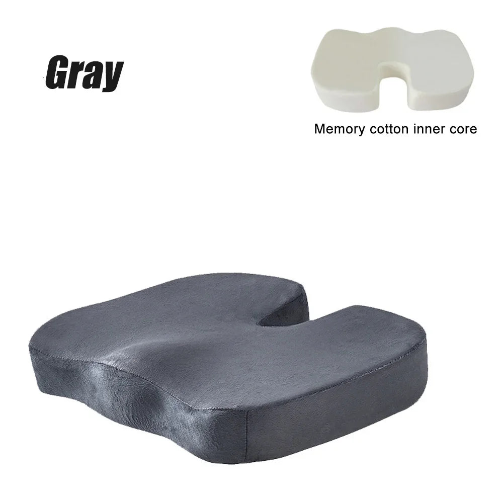 U-Shaped Memory Foam Seat Cushion – Tailbone & Back Relief Memory Foam Seat Cushion Zpaxo Gray 45 X 35 X 7CM