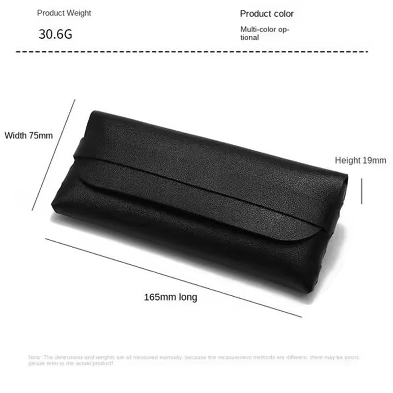 Black White Soft Stylish Leather Glasses Cases Protection Bags Travel