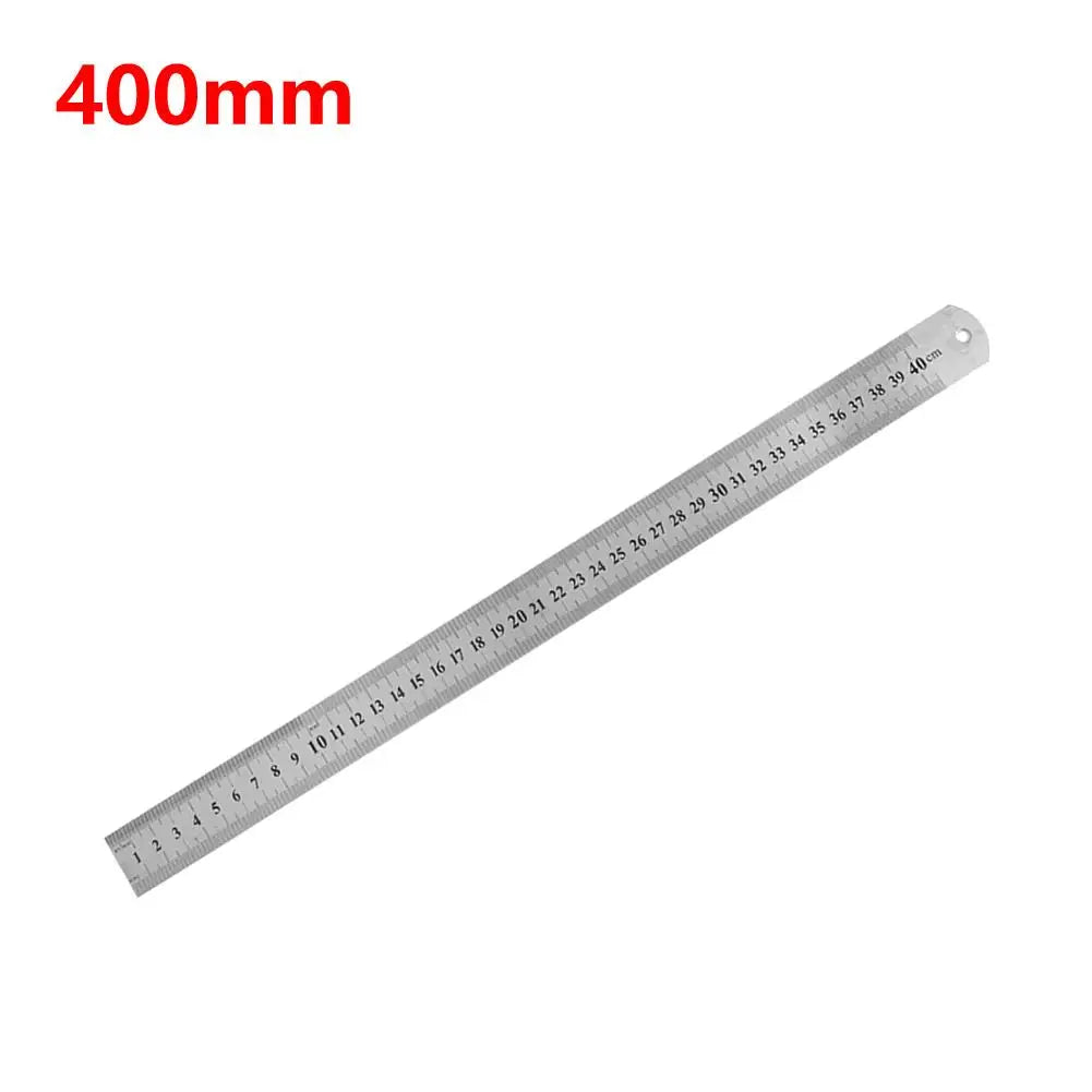 Metal Ruler Stainless Steel Straight Student Rulers Precision Double Zpaxo 400mm