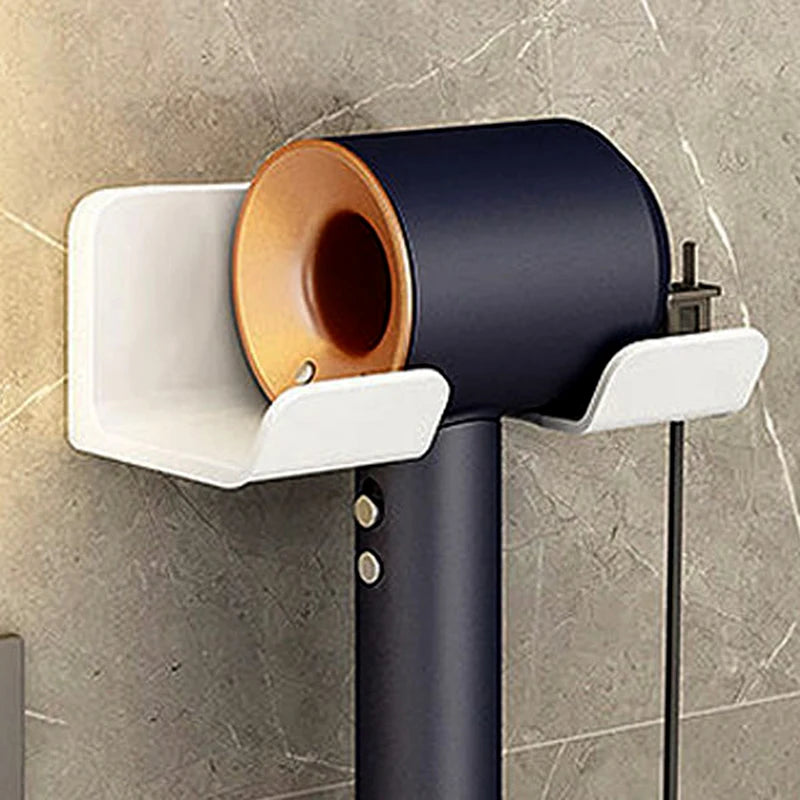 Blow Dryer Cradle Wall Mounted Functionality Available Black White Zpaxo 2 White