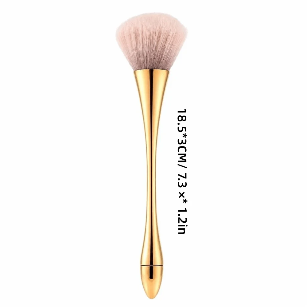 Cleaning Brush Large Nail Dust Soft Fluffy Gold Manicure Remover Zpaxo