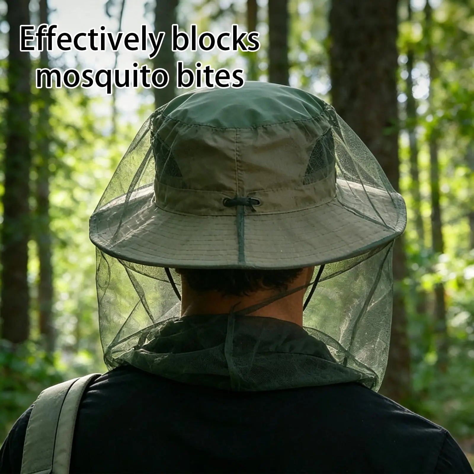 Mosquito Head Net Hat – Breathable Mesh Bug Cover Outdoor Mosquito Head Net Zpaxo