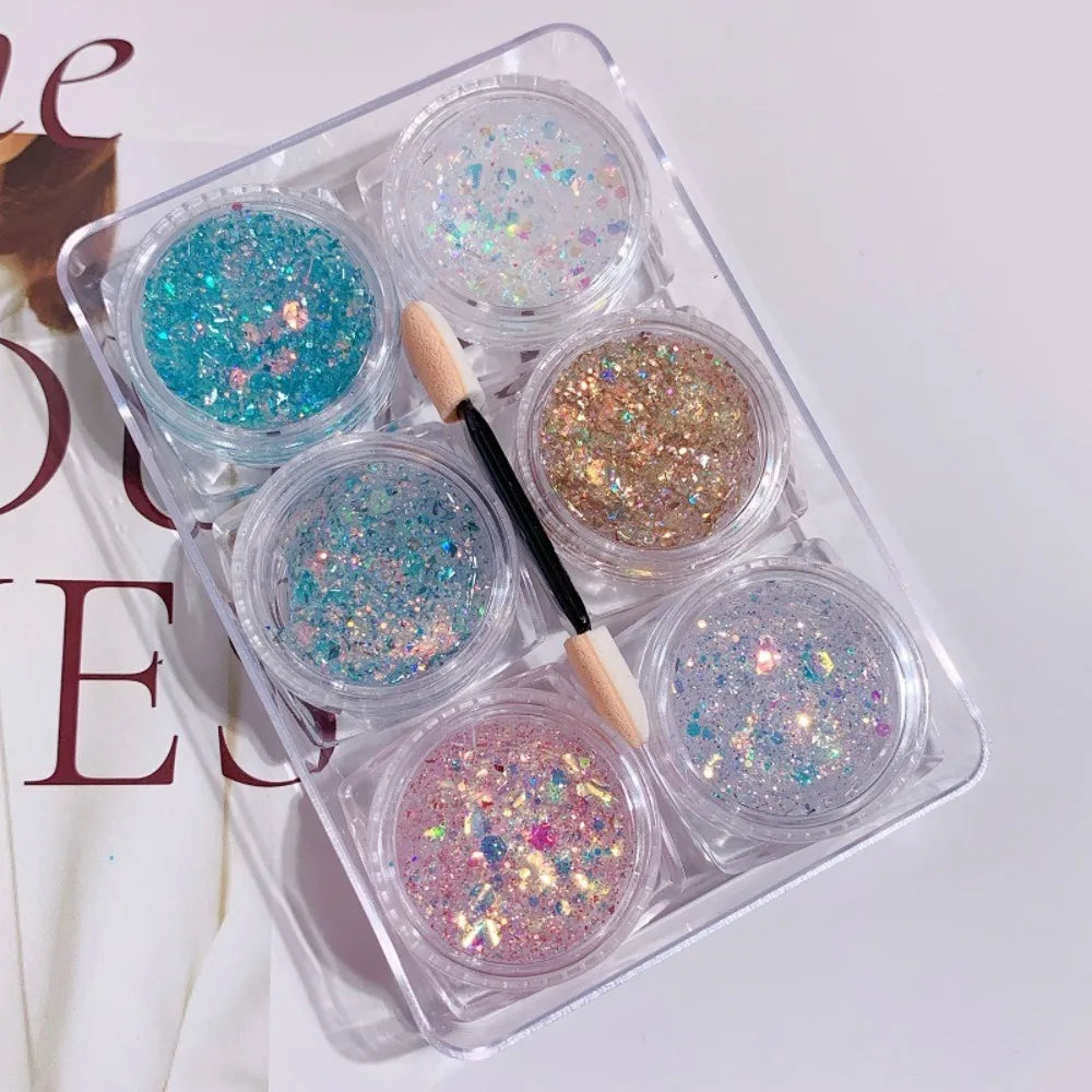 Sparkly Colorful Eye Glitter Gel Heart Star Moon Sequins Face Hair Zpaxo