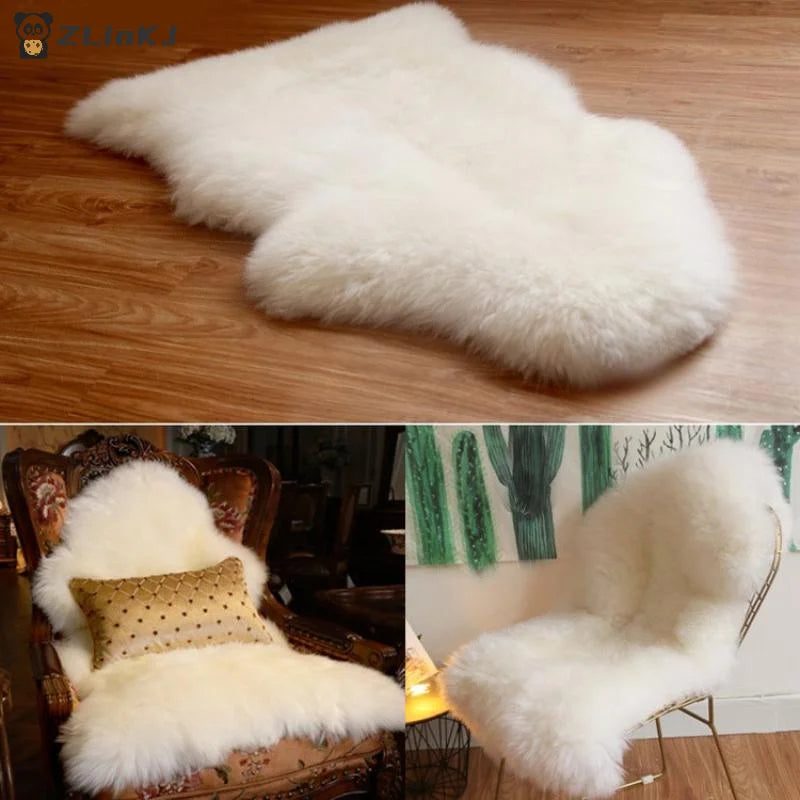 ▶1/12 Dollhouse Imitation Sheepskin Plush Rug Model Dollhouse Bedroom Living Room Floor Mat Decoration Doll House Accessories Zpaxo
