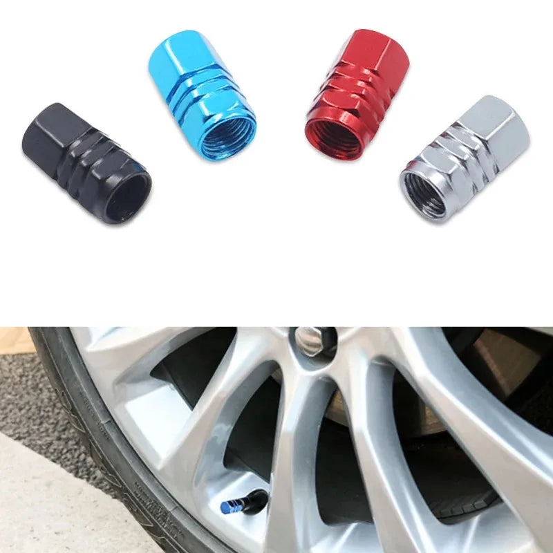 Aluminum Tire Valve Stem Caps 4/8 Pack – Car, Bike & Truck