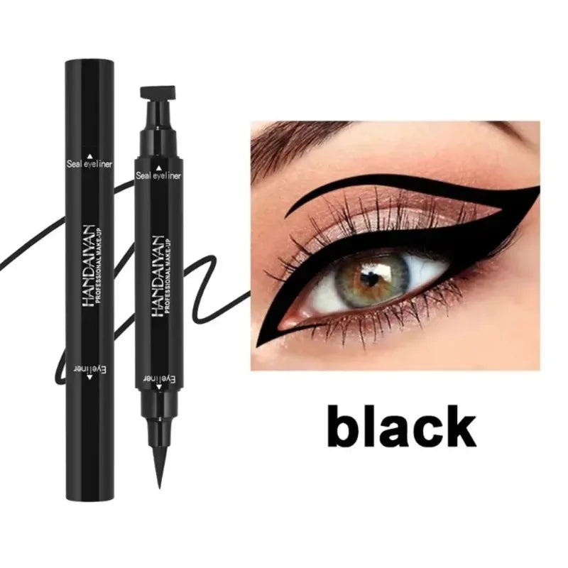 1 Black Eyeliner Stamp Waterproof Sweat-proof Dual-ended Liquid Quick Zpaxo B-Black