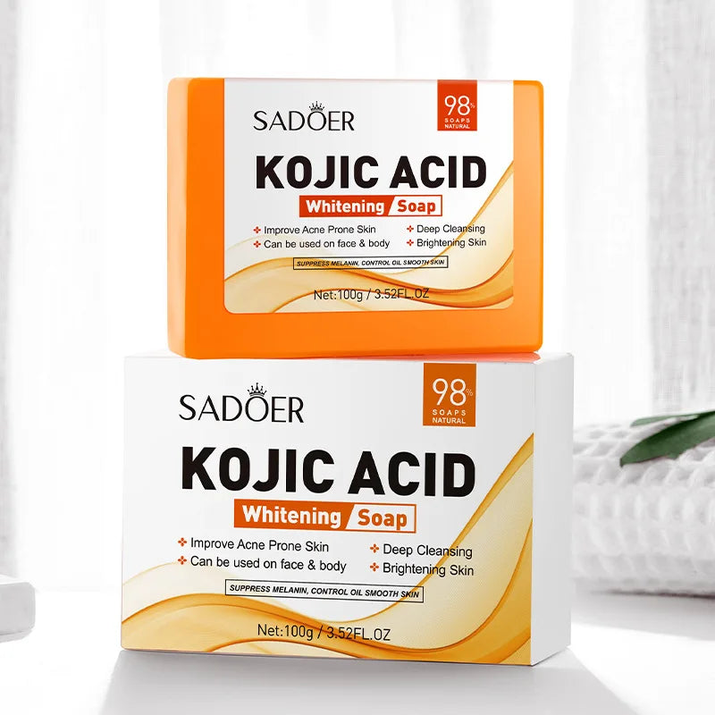 SADOER Kojic Acid Soap – Brightening Face & Body Cleanser Brightening Facial Soap Zpaxo Default Title
