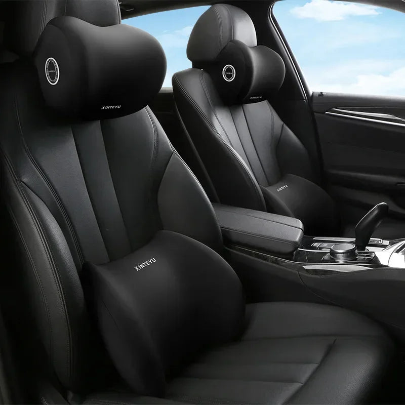 Memory Foam Car Neck & Lumbar Support Pillow | Travel Comfort