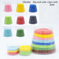 Colorful Pearl Sand Wax Candle Kit 20g + 5 Wicks – DIY Making Candle Making Kit Zpaxo set 1