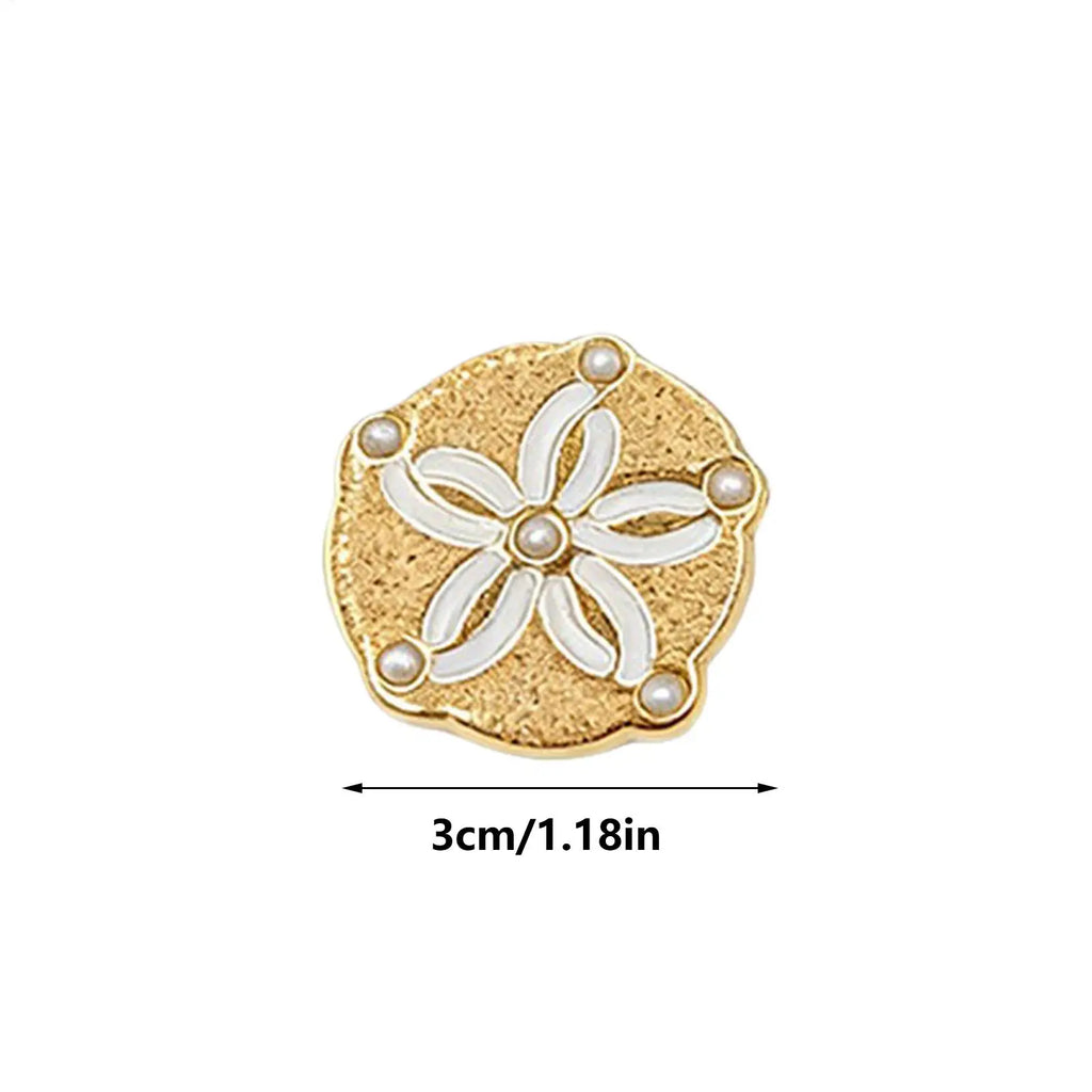Charms Slippers 6 Gold Sea Theme Shell Shoe Decor Sandal Charm Home