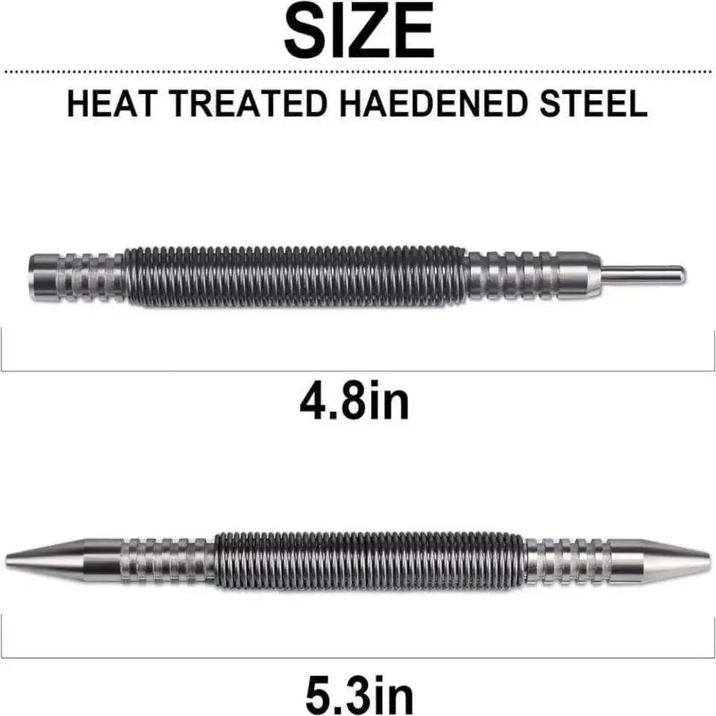 Spring Center Punch Woodworking Metal Drill Hammerless Dual Head Nail Zpaxo