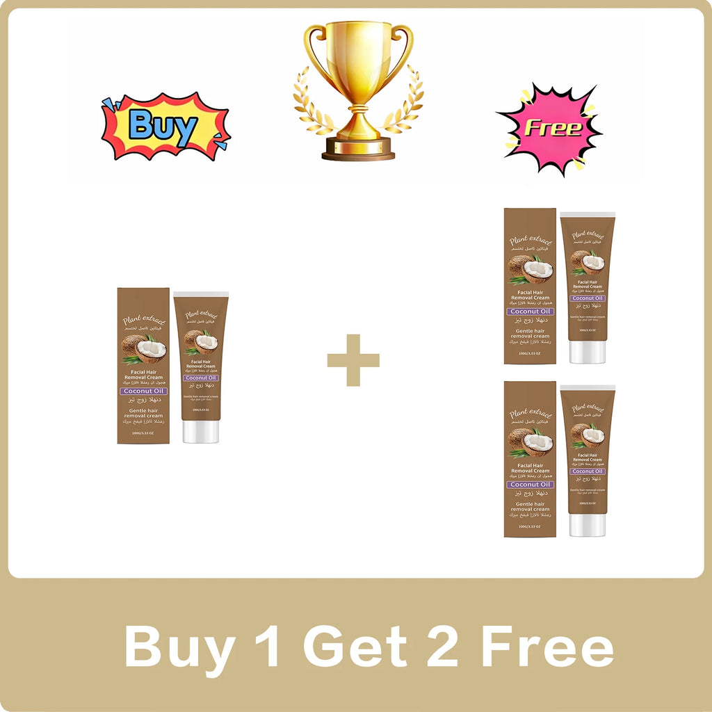 Mild Facial Hair Removal Cream Clean Remove Lip Hair Smooth Skin Soften Body Hair Moisturizing Soothing After Hair Removal Skin Zpaxo Buy 1 Get 2 Free