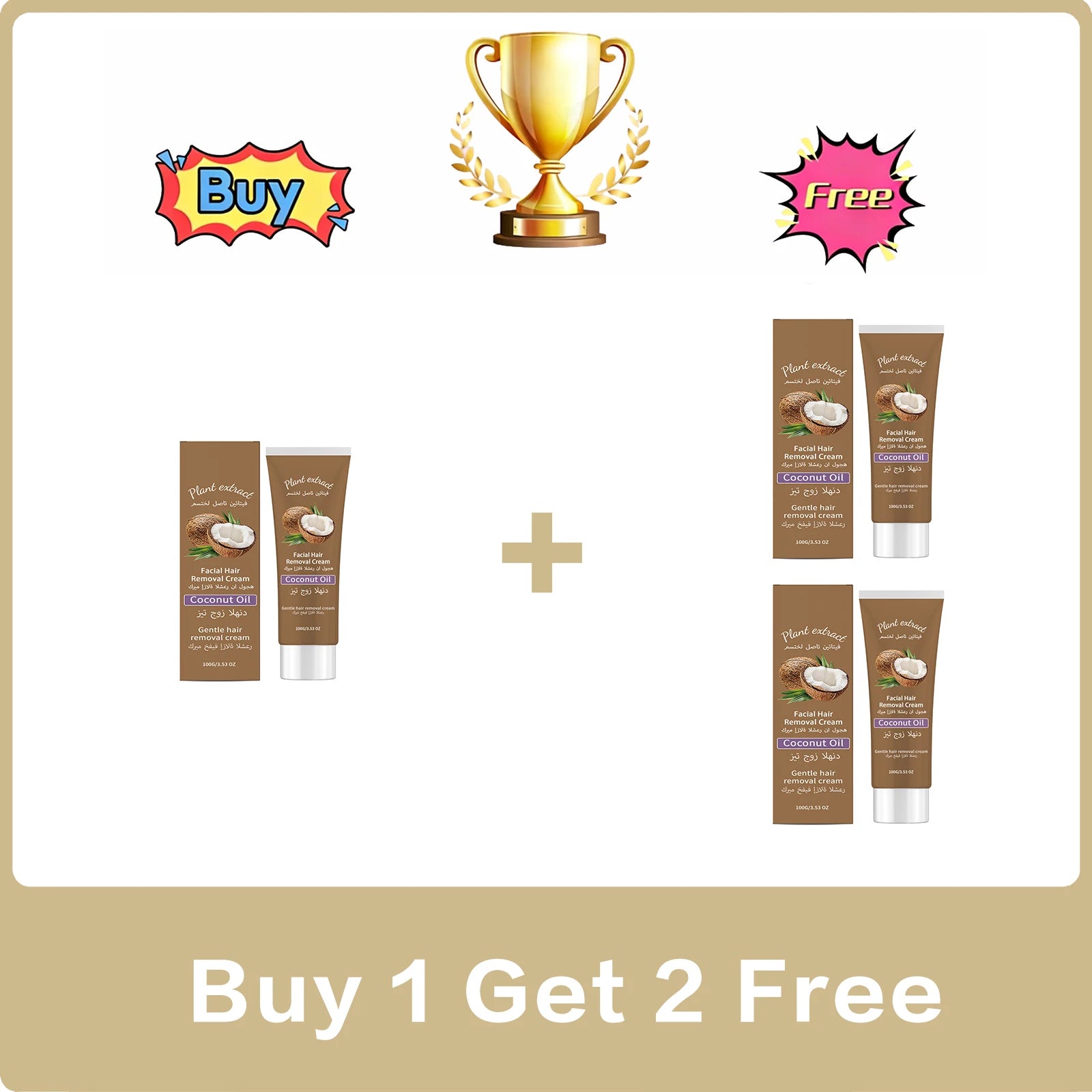 Mild Facial Hair Removal Cream Clean Remove Lip Hair Smooth Skin Soften Body Hair Moisturizing Soothing After Hair Removal Skin Zpaxo Buy 1 Get 2 Free