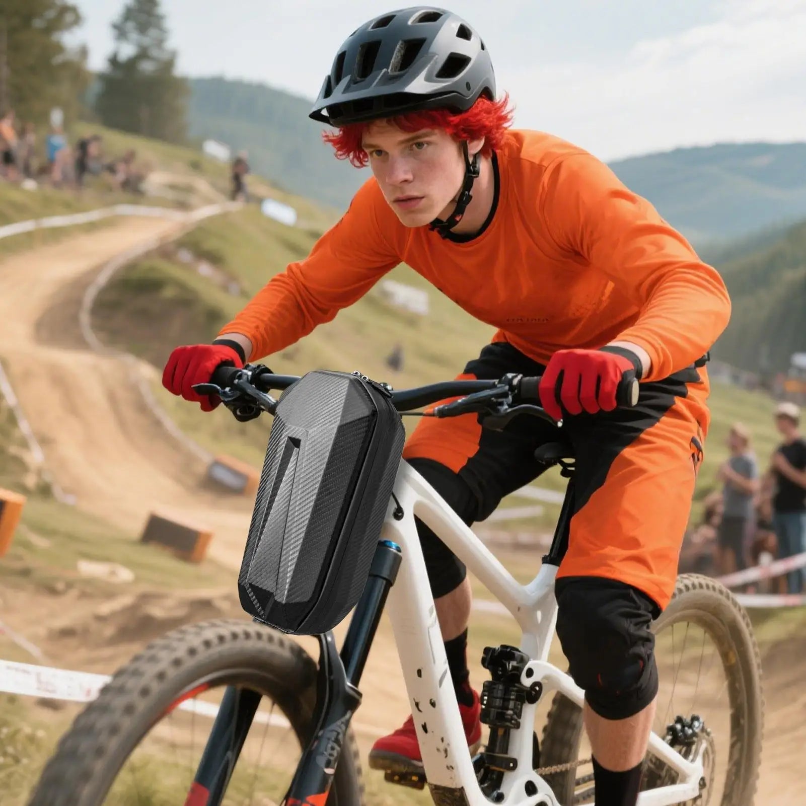 Electric Scooter Bag Cycling Handlebar Pouch Adjustable Electric Scooter Handlebar Bag 4L for Camping Mountain Urban Dirtbike Zpaxo