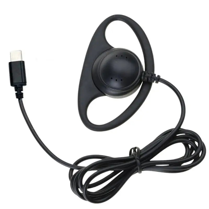 652F Single Side Earbud Headphones Stereo Ear Hook Earphone Removable USB C/3.5mm for PC Smartphones MP3 MP4 Players Notebook Zpaxo