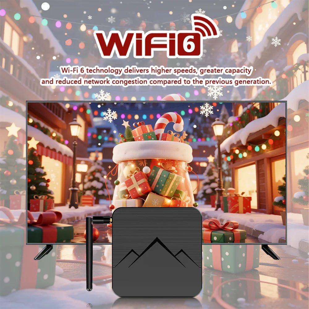 Wudung WD05 Android14 TV Box Amlogic S905Y5 Quad Core 4+32GB AV1 BT Zpaxo