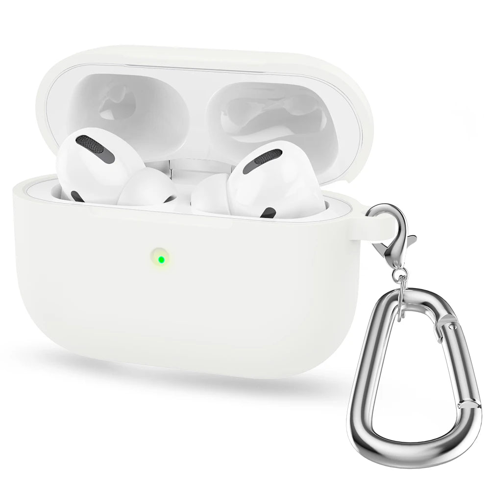 Silicone Earphones Cover Air Pods Bluetooth Headset Protective Case Zpaxo White